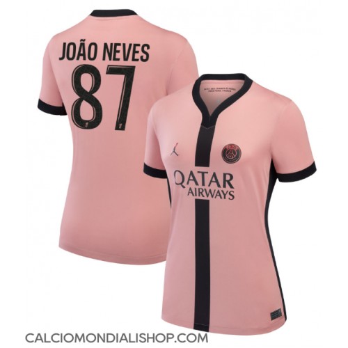 Maglie da calcio Paris Saint-Germain Joao Neves #87 Terza Maglia Femminile 2024-25 Manica Corta